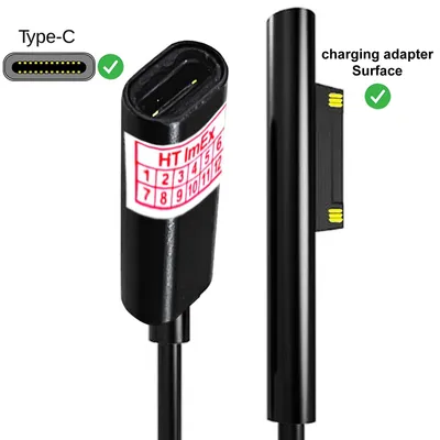 Produktbild von 65W USB-C USB Typ-C Ladekabel für Microsoft Surface Pro X 9 8 7 7+ 6 5 4 3