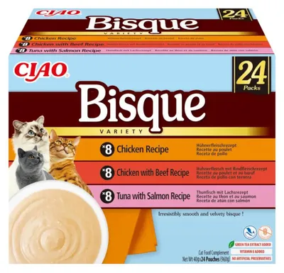 Immagine prodotto di Inaba Ciao Bisque 24x40g zuppa per gatti pollo manzo pesce