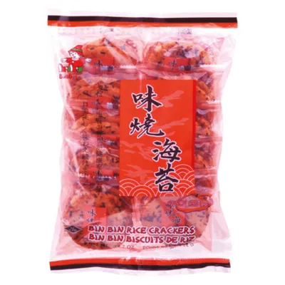 Produktbild von [ 135g ] BIN BIN Würzige Reiscracker mit Seetang / Spicy Rice Crackers with Seaweed