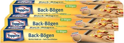 Produktbild von Toppits Back-Bögen 20 Bögen 38x42 cm Antihaft-Struktur (3er Pack)