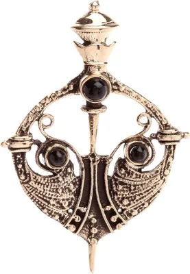 Produktbild von Bronzeschwert mit Onyxsteinen Bronze Schmuck Anhänger