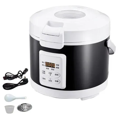 Produktbild von Reiskocher & Dampfgarer - Elektrisch 3 l - 12V/24V Auto/Lkw - 220V Zuhause - Warmhaltefunktion - Babybrei