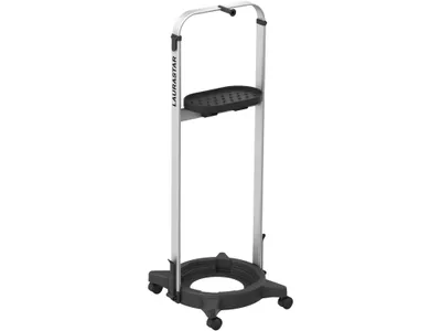 A product shot of a steam cart on a white background.