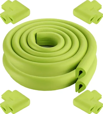 Obrázek produktu pro 2x 2M ochrana dětských hran ve tvaru U + 8 rohů, ochrana dětských hran z pěny, samolepicí, ochrana hran stolu, ochrana dětí, ochrana proti nárazu