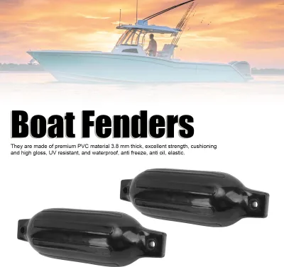 Produktbild von 2 Stück Bootsfender 5,5 x 20 Zoll Fender Bumper für Yachten Fischerboote pneumatisch schwarz