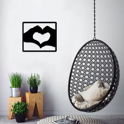 Produktbild von Wallity, Love- TNL1420, Schwarz, Sonstige Wohndekorationen, 50 x 44 cm, 100% Metall (Dicke: 1