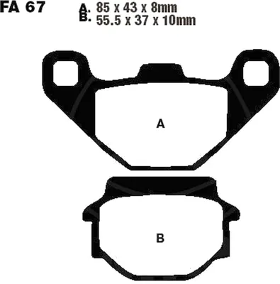 Image de Plaquettes de frein arrière pour Peugeot Django 125 S SBC, année de fabrication 2017-2018, plaquettes de frein EBC - Neuf