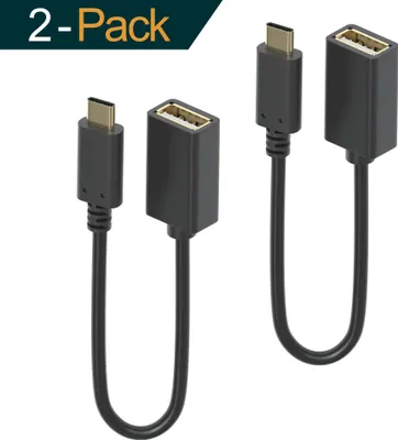 Produktbild von USB-OTG Adapter Kabel 2er Pack USB Typ A auf USB Typ C
