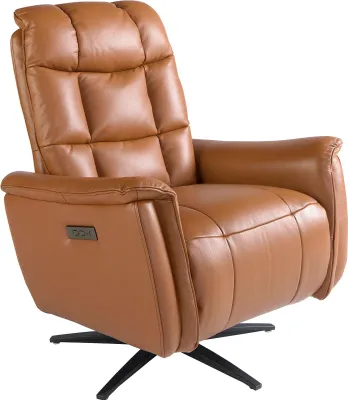 Immagine prodotto di Poltrona girevole Angel Cerdá in pelle marrone 5117
