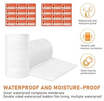 Imagen del producto de Rollo de espuma de embalaje, plástico de burbujas, 10 m x 30 cm, para proteger durante el envío