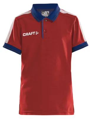 Produktbild von CRAFT Pro Control Poloshirt JR Bright Red/Navy 158/164