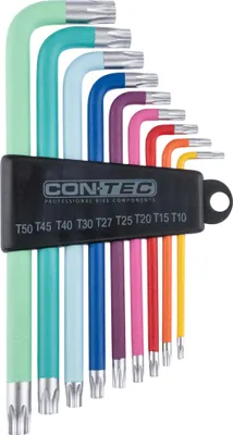 Produktbild von CONTEC Innensechsrund-Winkelschlüsselsat T10 / T15 / T20 / T25 / T27 / T30 / T40 / T45 / T50