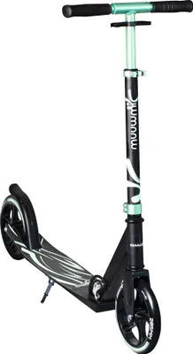 Image de muuwmi Aluminium Scooter- Trottinette, 205 mm, ABEC 7, GS-approuvé, réglable en hauteur, plateau XL, menthe-noir