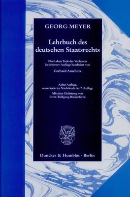 Produktbild von Lehrbuch des deutschen Staatsrechts