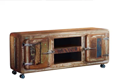 Immagine prodotto di MASSIVMOEBEL24 | mobile TV in legno di Legno riciclato 135x40x56 multicolore laccato FREEZY #10