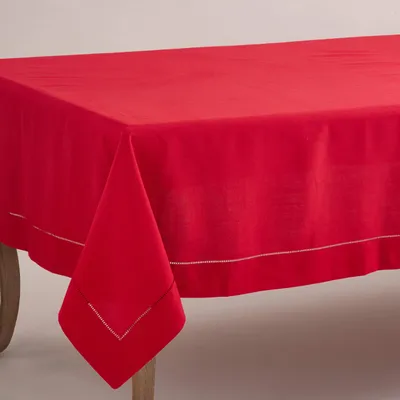 Tischdecke, 100 % Polyester, rot, 177,8 x 457,2 cm, rechteckig