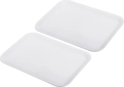 Produktbild von Multifunktionelles Fast-Food-Tablett - 2 Stück - Weiß - 26,4 x 20 cm