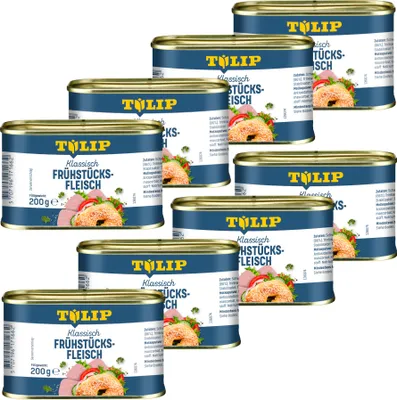 Produktbild von TULIP 8x 200g Frühstücksfleisch Original Dänische Delikatesse in Konservendose