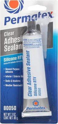 Produktbild von Permatex 230-80050 # 66 Clear Silicone Adhesive - 3 Oz - Rohr Silikon - Rtv-klebe-und Dichtstoff 85g - Durchsichtig  One Size