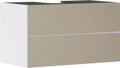 Image de hansgrohe Xevolos E Meuble sous-lavabo, 2 tiroirs, 1 découpe au centre, 980x550x555mm, pour plan de toilette à poser, 54190390