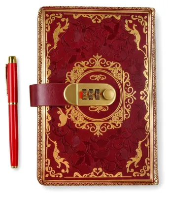 Imagen del producto de Diario de cuero vintage con candado numérico, tamaño A5
