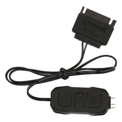 Image de Contrôleur ARGB, 5 V, 3 pôles, alimentation SATA, vitesse auto-adaptative, luminosité, contrôleur de ventilateur mini-ARGB pour PC