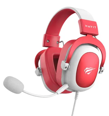Obrázok produktu pre Havit H2002d, Kábel, 20 - 20000 Hz, Hranie, Slúchadlá, Červená, Biela