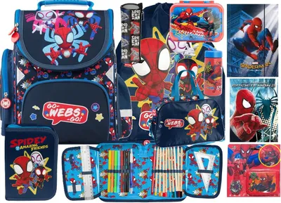 Produktbild von SPIDEY SPIDERMAN Schulranzen set 11in1 Ranzen rucksack Federmappe Turnbeutel SPIDER-MAN fur JUNGEN FÜR SCHULKINDER SCHULRANZEN FEDERMAPPE TURNBEUTEL