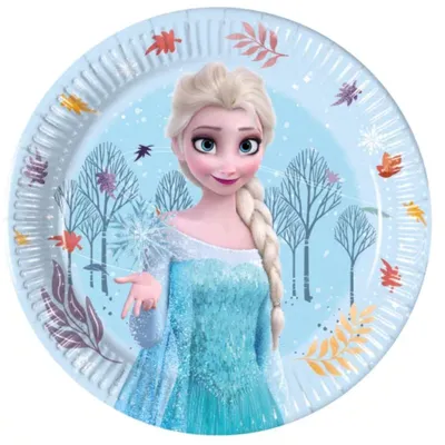 Produktbild von "Frozen Idyllic Wonder" Partydeko Artikel Variante: 8 Teller | Ø20cm Papier