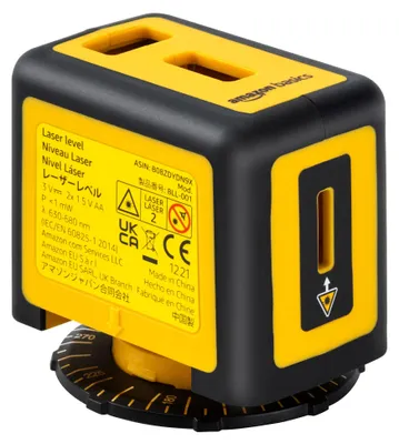 Produktbild von A. Basics Laser-Wasserwaage um 360 Grad drehbar der Klasse II mit zwei extra gro