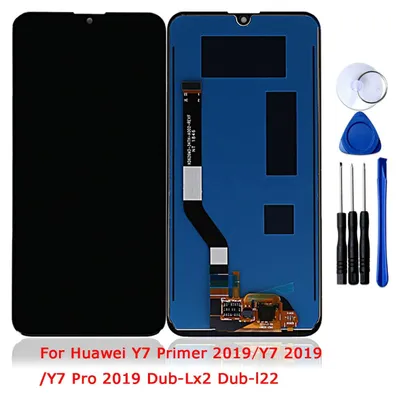 Produktbild von Für Huawei Y7 2019 Display LCD Touch Screen Ersatz Schwarz mit Werkzeuge