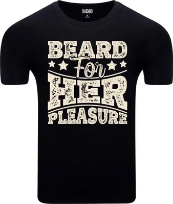 Produktbild von Diarbo Herren T-Shirt mit Lustiger Druck Bartvergnügen Schwarz Gr.XL