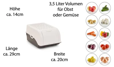 Obrázok produktu pre Novaliv 3x malá 3,5 l nádoba na skladovanie cesnaku a cibule biela nádoba na cibuľu a cesnak v plechovke