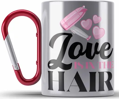 Produktbild von Trendation - Friseurin Edelstahl Tasse Karabiner Geschenk Zubehör Geschenkidee Friseursaloneröffnung Frisörin Edelstahl Tasse Karabinern Karabiner Edelstahl Tasse Karabiner Edelstahl Spruch Friseur (Rot)