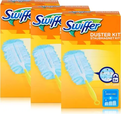Produktbild von Swiffer Staubmagnet Starterset - Griff + 3 Tücher (3er Pack)
