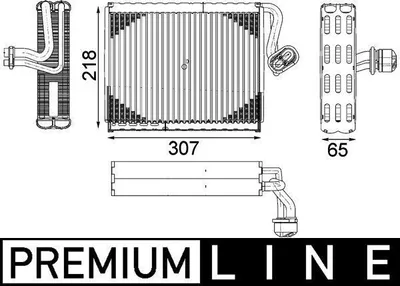 Produktbild von MAHLE AE 122 000P Verdampfer Klimaanlage Klimaverdampfer passend für MERCEDES-BENZ S-Klasse Limousine (W221) S-Klasse Coupe (C216)
