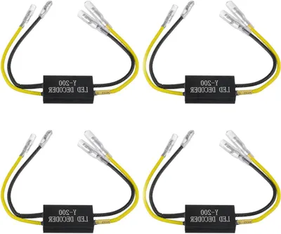 Productafbeelding van LED Decoder Set - Belasting Weerstand - Knipperfouten Corrigeren - Hittebestendig Aluminium - 4 Stuks - Zwart