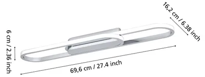 Produktbild von Eglo LED Deckenleuchte Cornivarena 69 x 17 cm warmweiß-kaltweiß