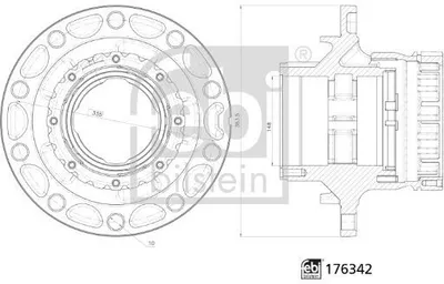 Produktbild von FEBI BILSTEIN 176342 Radnabe Hinterachse