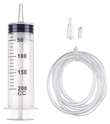 Produktbild von Weiße Messspritze mit Schlauch 500 ml – präziser Dosierer