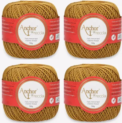 Obrázek produktu pro 4x Anchor Freccia 6 – jemná bavlněná příze pro háčkovací projekty (barva 00907)