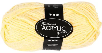 Produktbild von Fantasia Polyacryl Garn, L 80 M, Hellgelb, 50 g/ 1 Knäuel [HOB-421804]