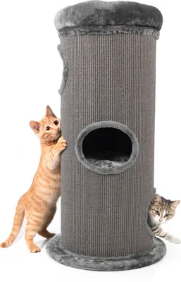 Produktbild von Kratzturm Olivia · anthrazit · 40 x 40 x 100 cm · Kratztonne