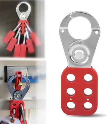 Imagen del producto de Cierre de barra de seguridad de acero – 25 mm – Sistema de ajuste de 6 posiciones – Acero inoxidable – Nylon – Aislamiento – Cierre
