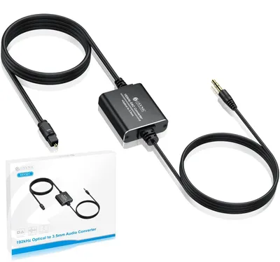 Productafbeelding van 192KHz DAC SPDIF naar 3.5mm Converter met Optische en Audiokabel
