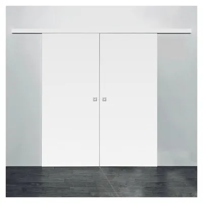 Produktbild von Schiebetürsystem 360cm mit Quadratgriff in Silber