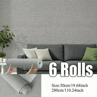 Produktbild von 6 Bände selbstklebende Tapete,3D Fliesen Ziegel Wand Aufkleber,wasserdichte und feuchtigkeitsdicht,Schlafzimmer/Wohnzi Dekoration Wallpaper,dunkelgrau