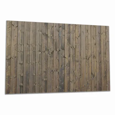 Produktbild von Wallario Herdabdeckplatte aus Glas, Größe 90 x 52 cm 1-teilig, Motiv Holzpaneelen in grau braun - Holzmuster mit Maserung