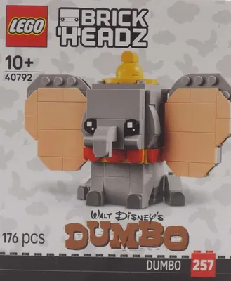 The image shows the packaging for a LEGO BrickHeadz Dumbo set.