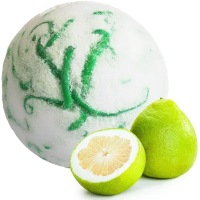 Produktbild von Badebombe Pomelo mit Kokosnussöl, Drachenfrucht- & Papaya-Duft, 180 g